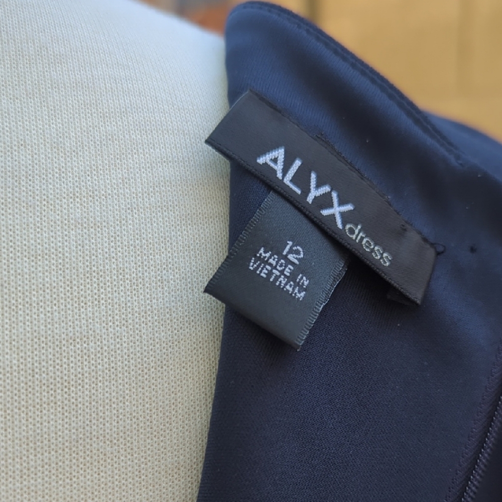 Alyx Navy Mini Dress with Teardrop Cutout Neckline - Picture 2 of 5